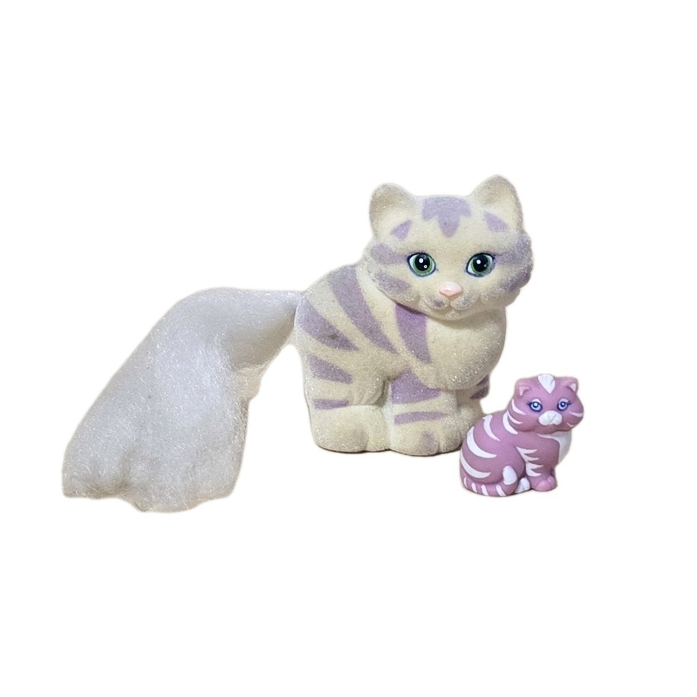 Vtg Hasbro My LIttle Pony Lil Litters My Little Kitty Happy Tabby Mom & Baby Toy